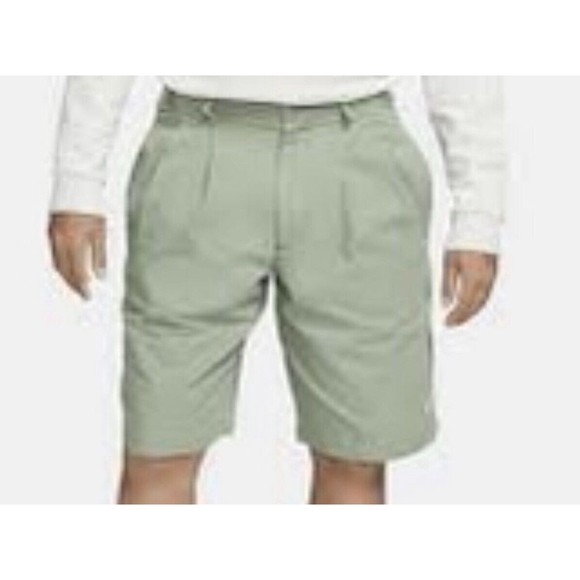 Nike Life Pleated Chino Shorts Green Men's Size 30 Waist DX0643-386 NEW - Picture 1 of 11